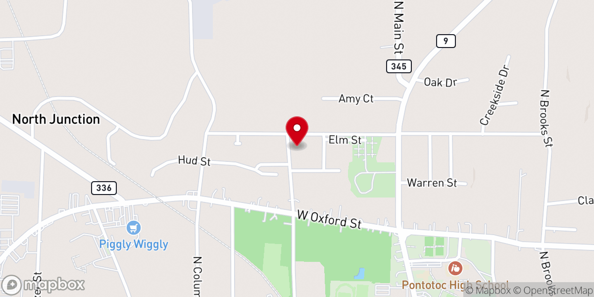 Map showing location of Mc Donald United Methodist Church