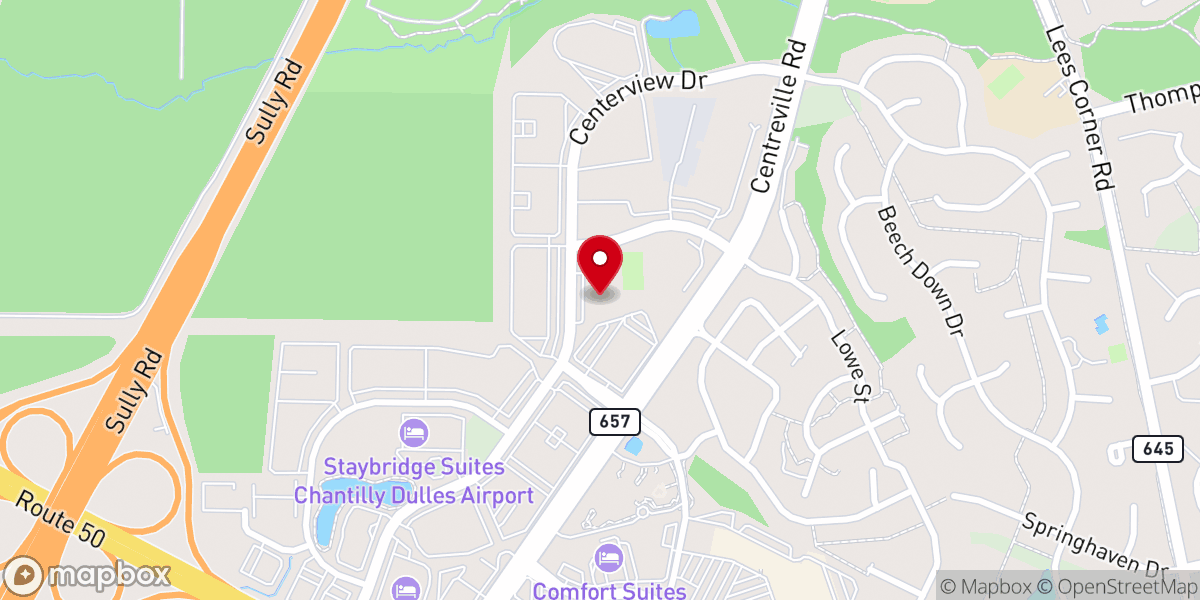 Map showing location of Centerpointe Church