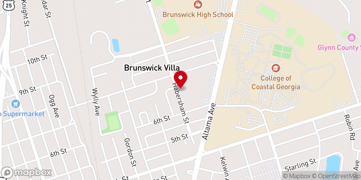 Map showing location of New Life Interfaith Christian Church