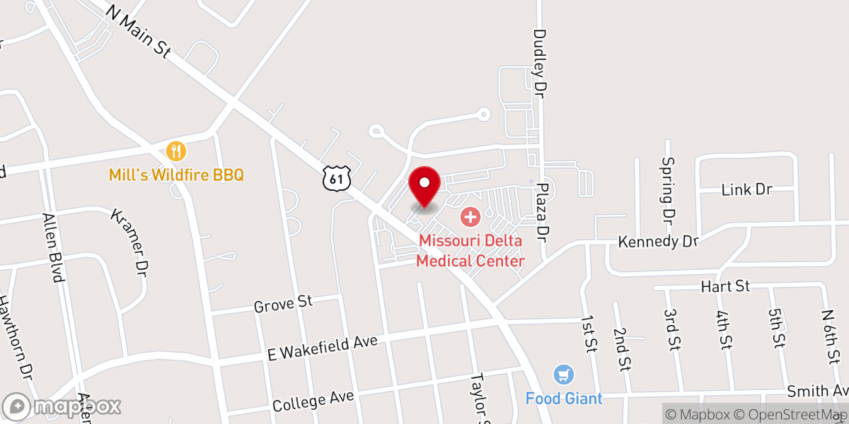 Map showing location of St Paul's Episcopal Church