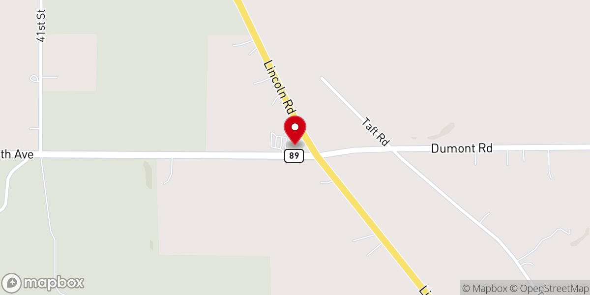 Map showing location of Corner Bible Church