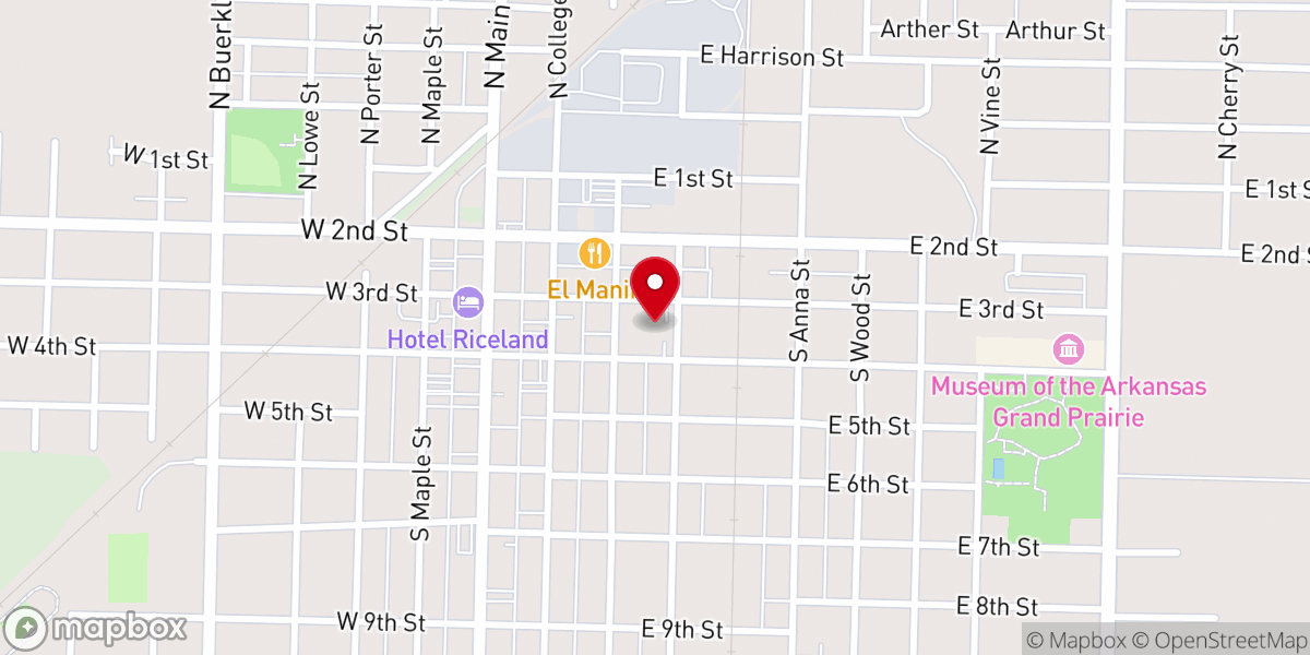 Map showing location of First Methodist Church