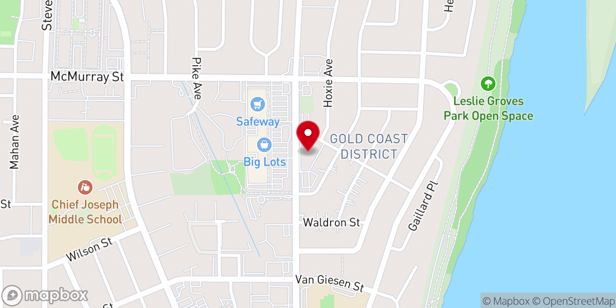 Map showing location of Richland Baptist Church
