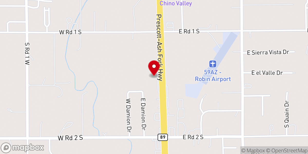 Map showing location of Living Waters Church Chino Valley Campus
