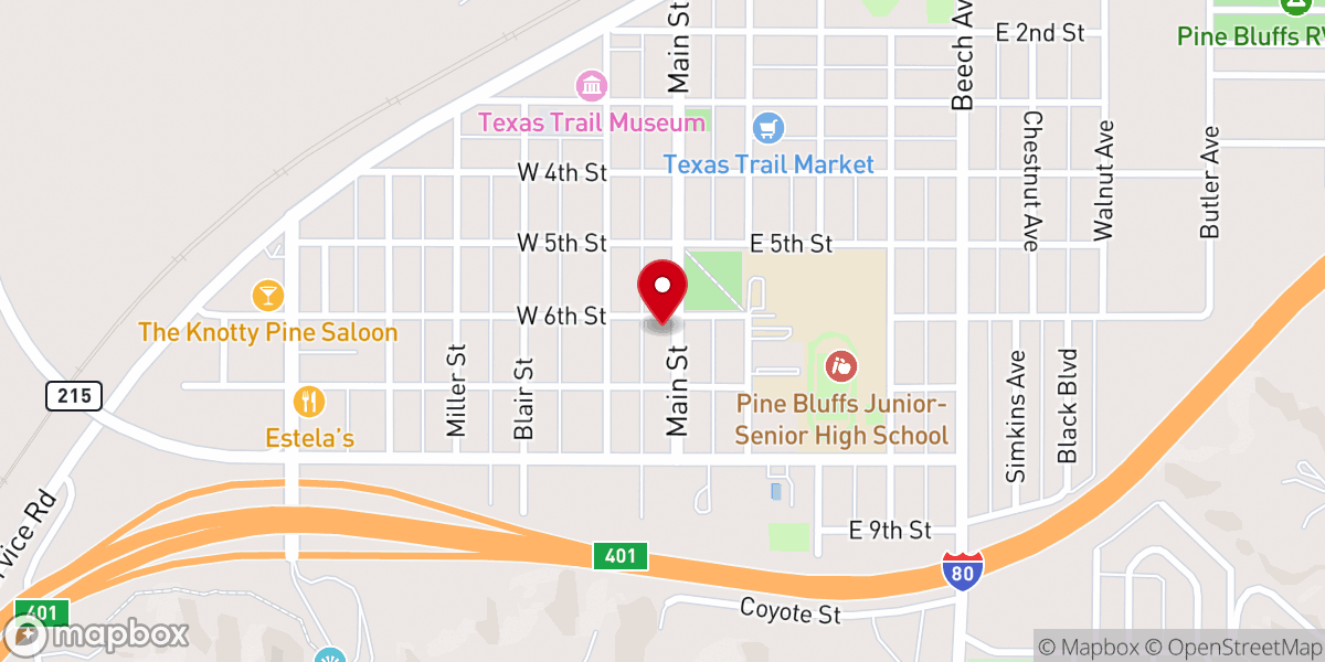 Map showing location of United Methodist Church