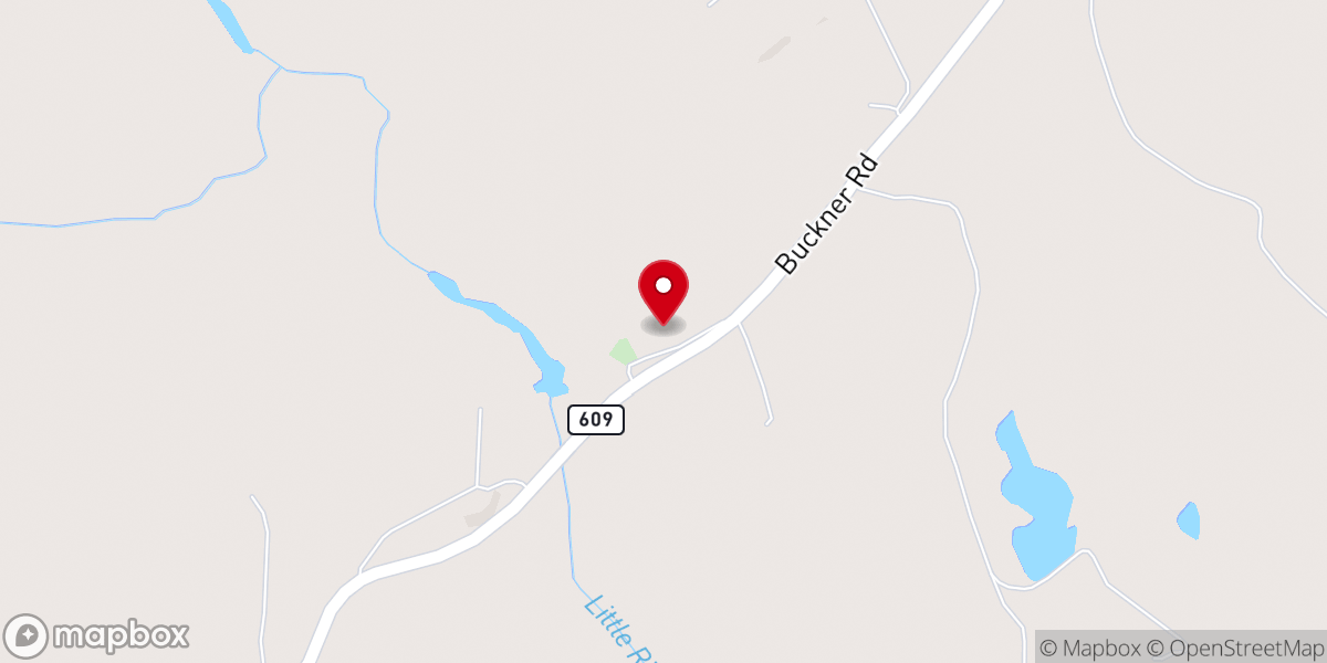 Map showing location of Little River Baptist Church