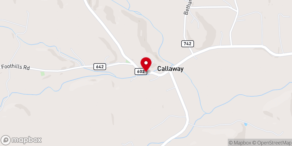 Map showing location of Piedmont Presbyterian Church