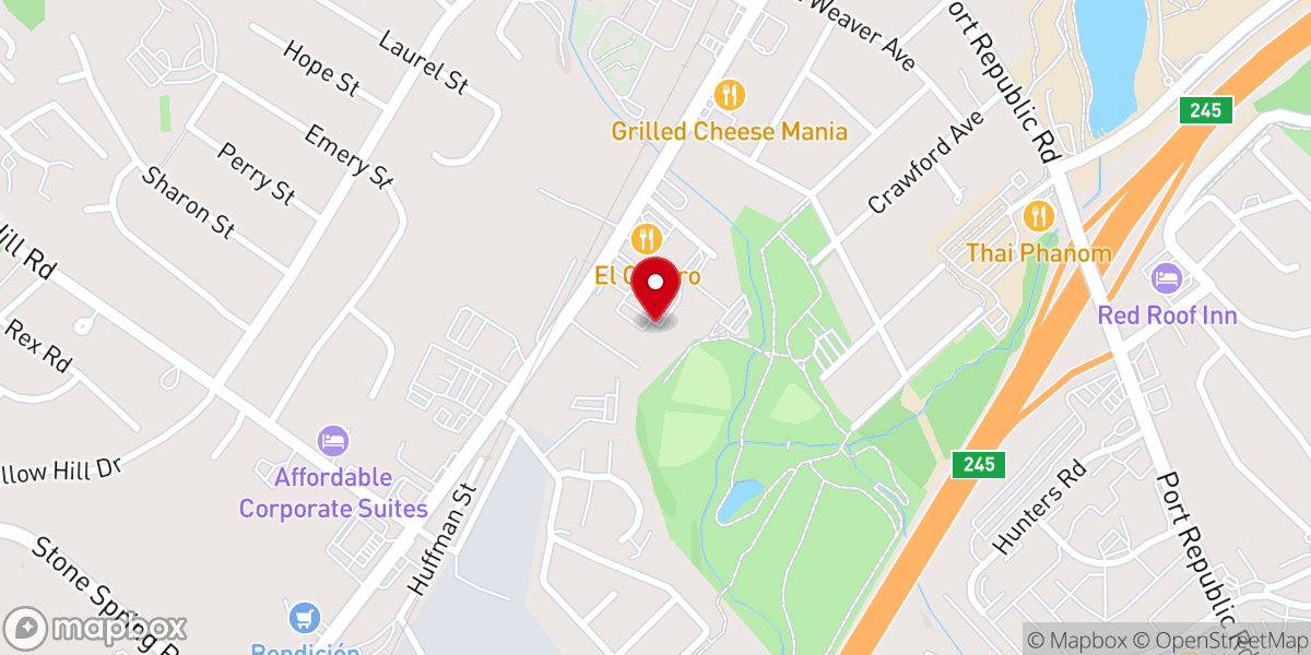 Map showing location of Skyline Church
