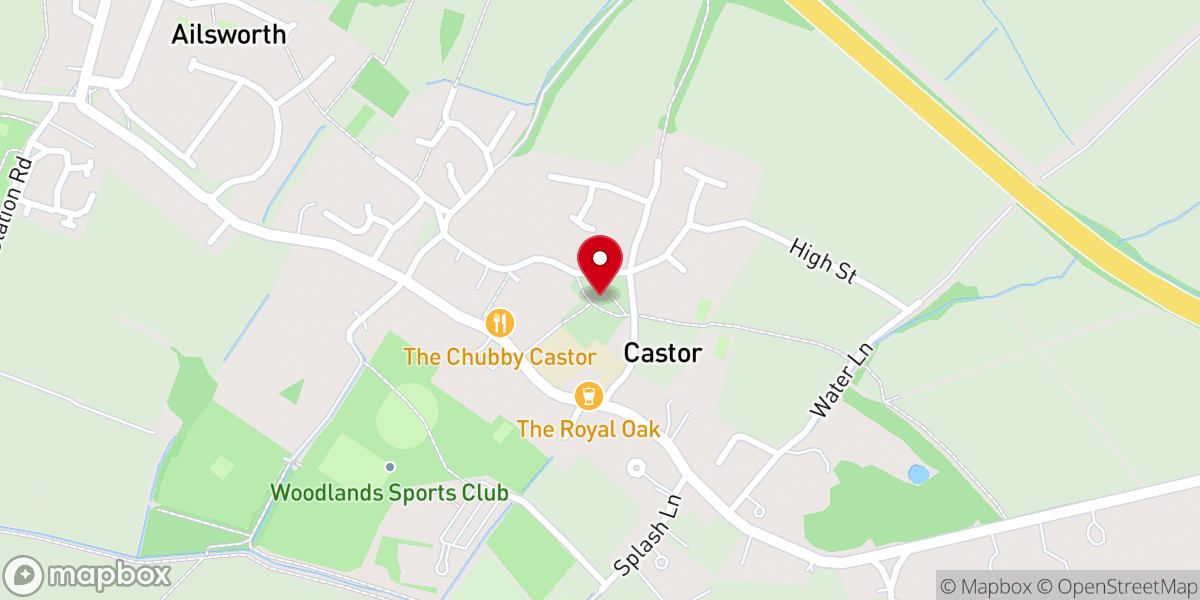 Map showing location of The Church of St Kyneburgha, Castor