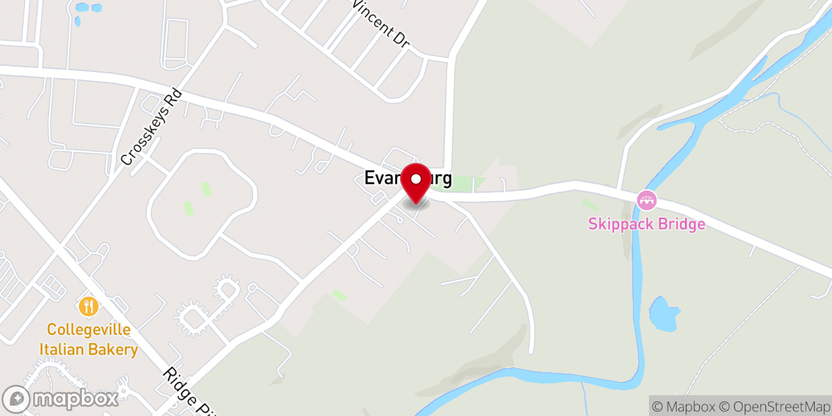 Map showing location of St. James Episcopal Church