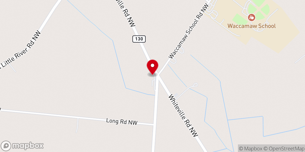 Map showing location of Soldier Bay Church