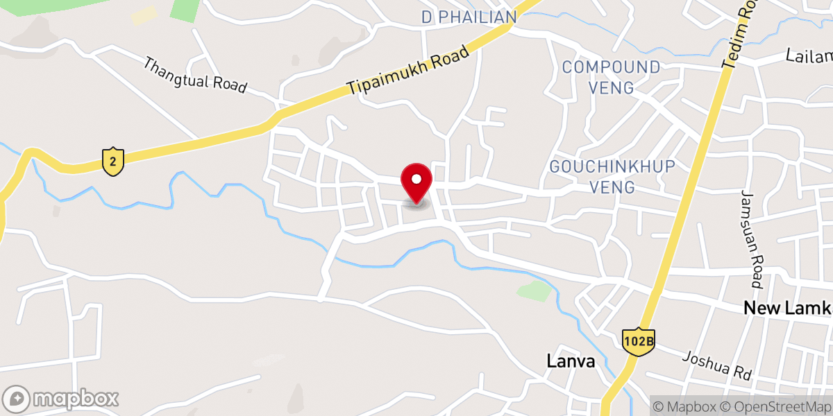 Map showing location of Olive Presbyterian Church