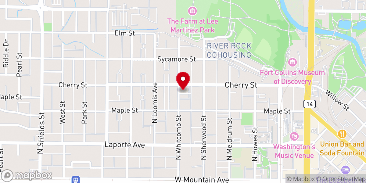 Map showing location of Holy Family Catholic Church
