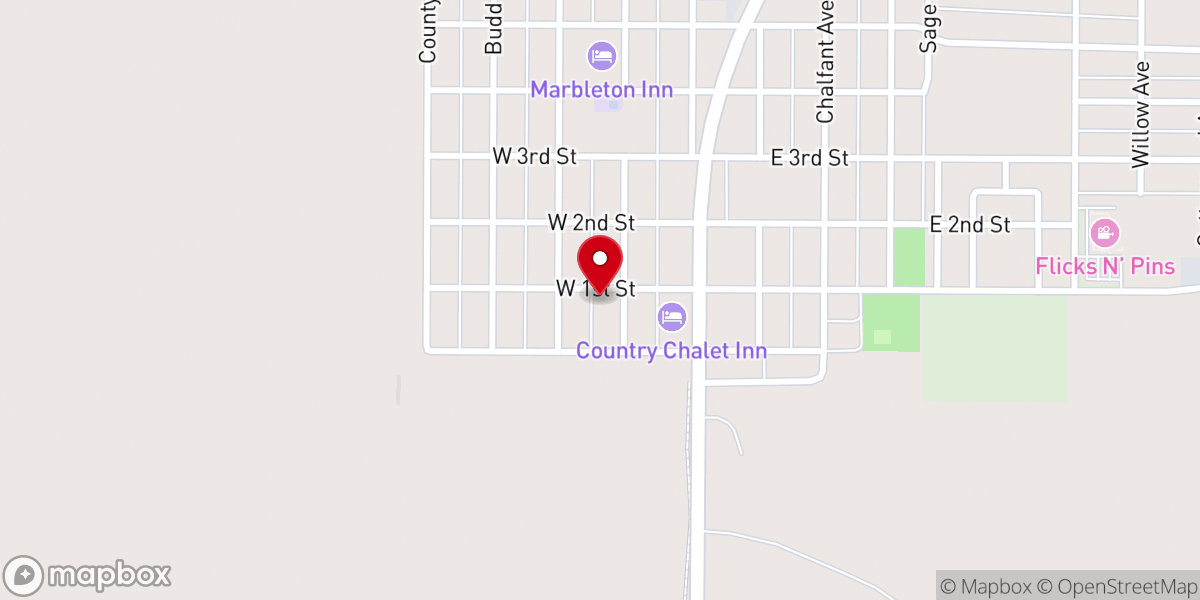 Map showing location of Peace Lutheran Church