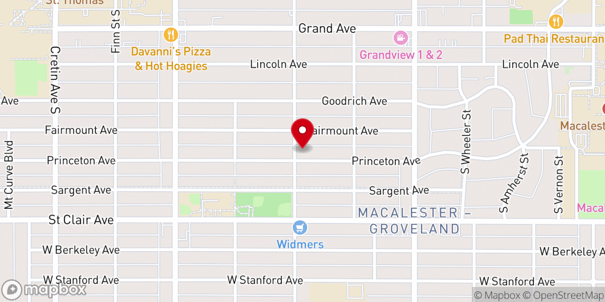 Map showing location of Calvary Chapel Saint Paul