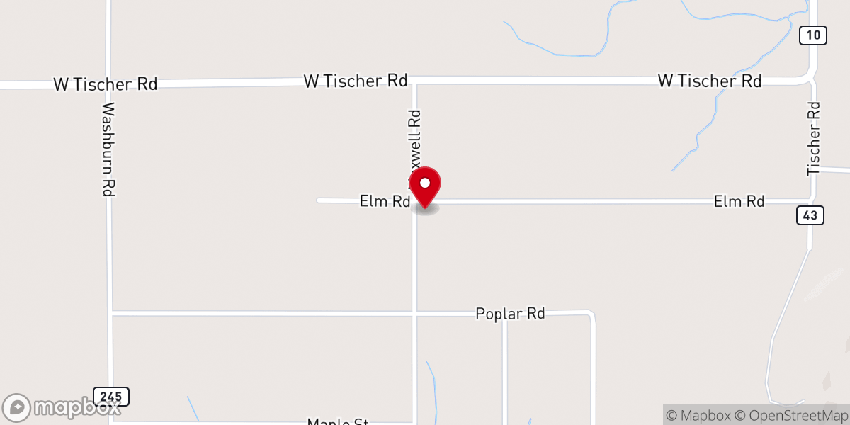 Map showing location of Lakewood New Hope Lutheran Church