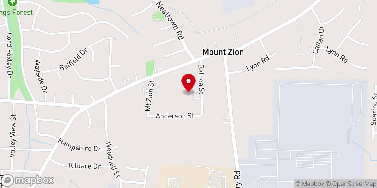 Map showing location of Gospel Feast Revival Temple