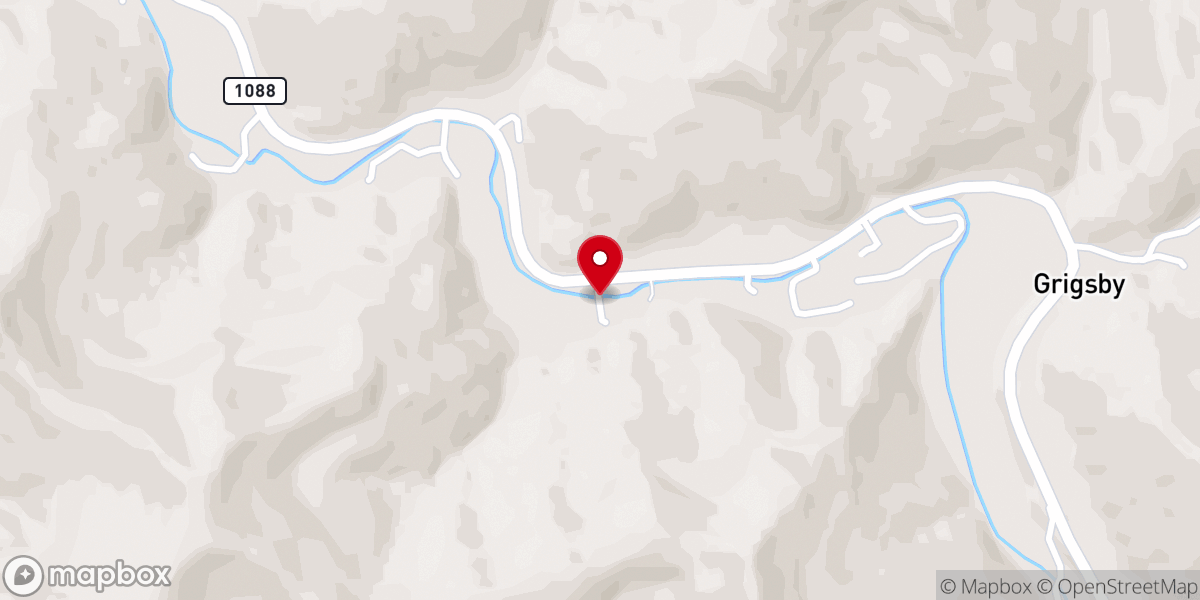 Map showing location of Lotts Creek Community Church