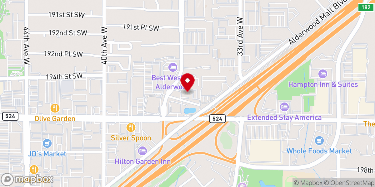 Map showing location of Debre Bisrat St. Gabriel in Lynnwood St. George Ethiopian Orthodox Church St. Gabriel Church ቅዱስ ገብርኤል ቤተክርስትያን