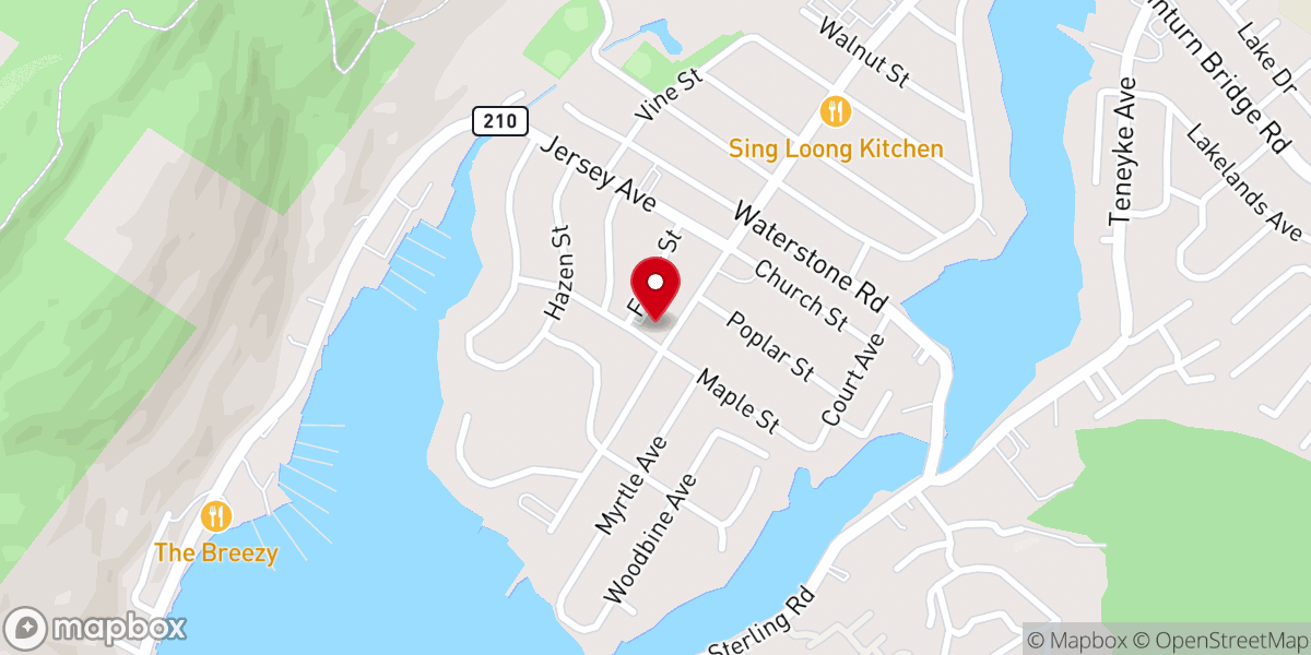 Map showing location of Church of the Holy Rosary