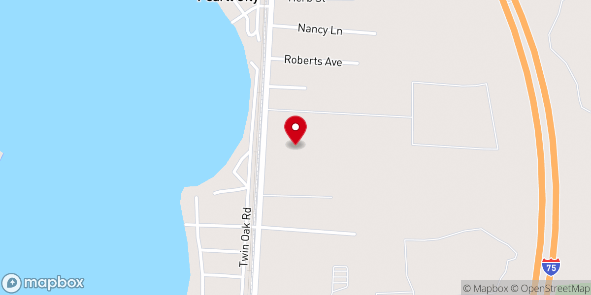 Map showing location of Peace Lutheran Church