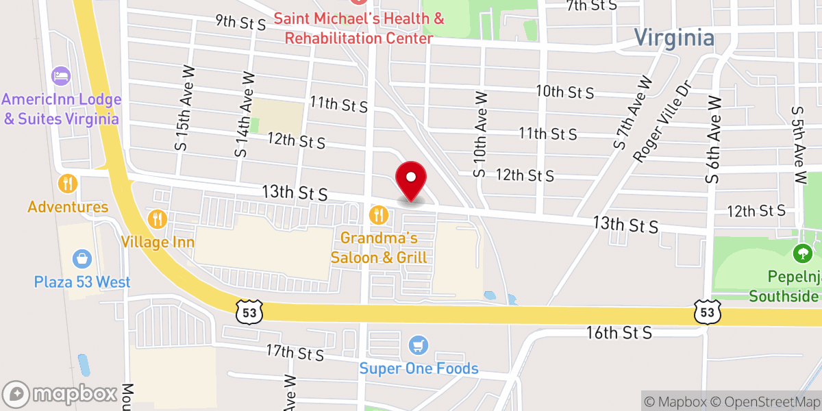Map showing location of FamilySearch center