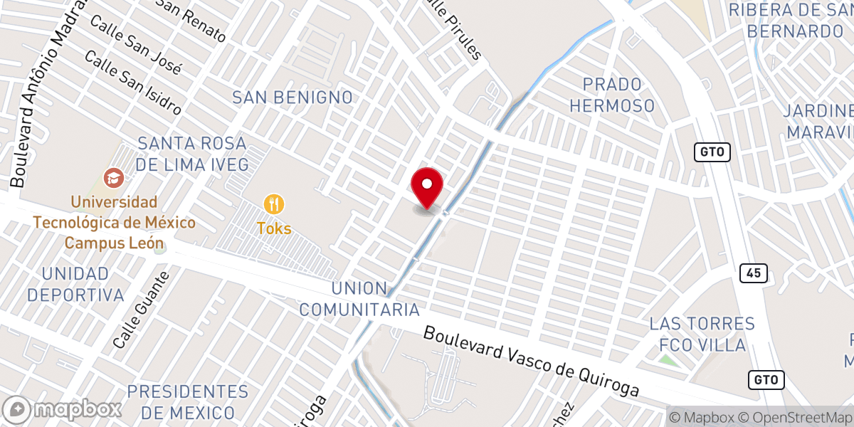Map showing location of Iglesia Bautista Corona De Vida
