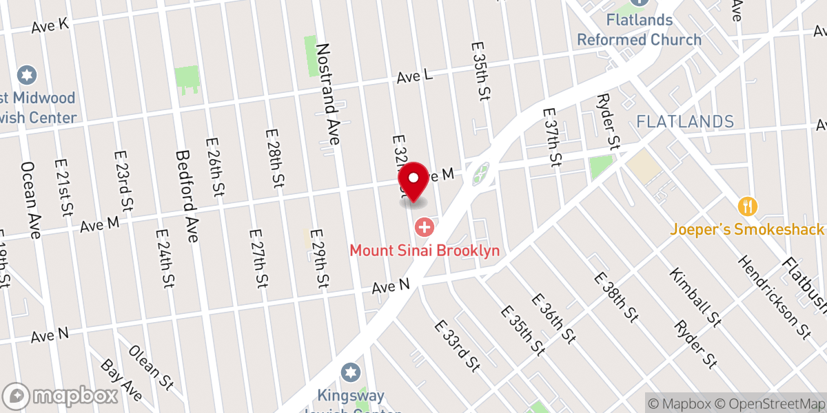 Map showing location of Kollel Ohel Torah