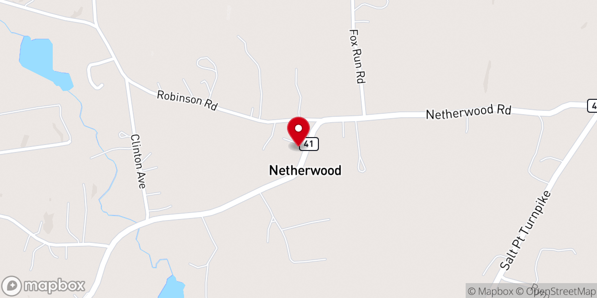 Map showing location of Netherwood Baptist Church