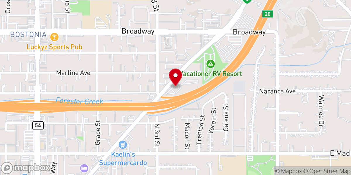 Map showing location of Christian Fellowship of El Cajon