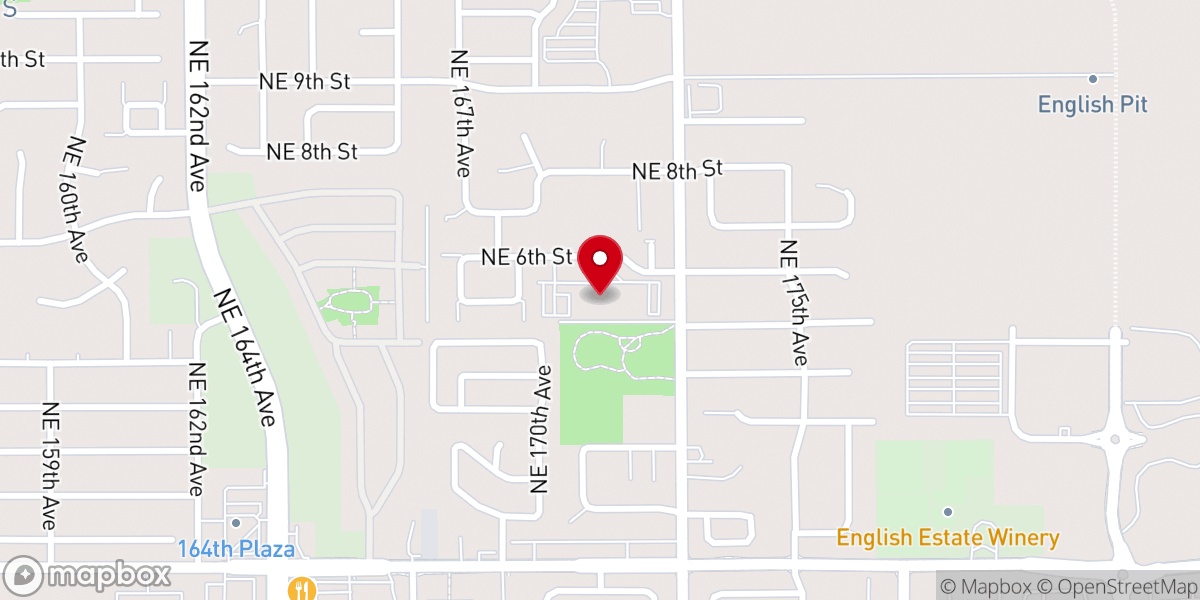 Map showing location of Laurelwood Baptist Church