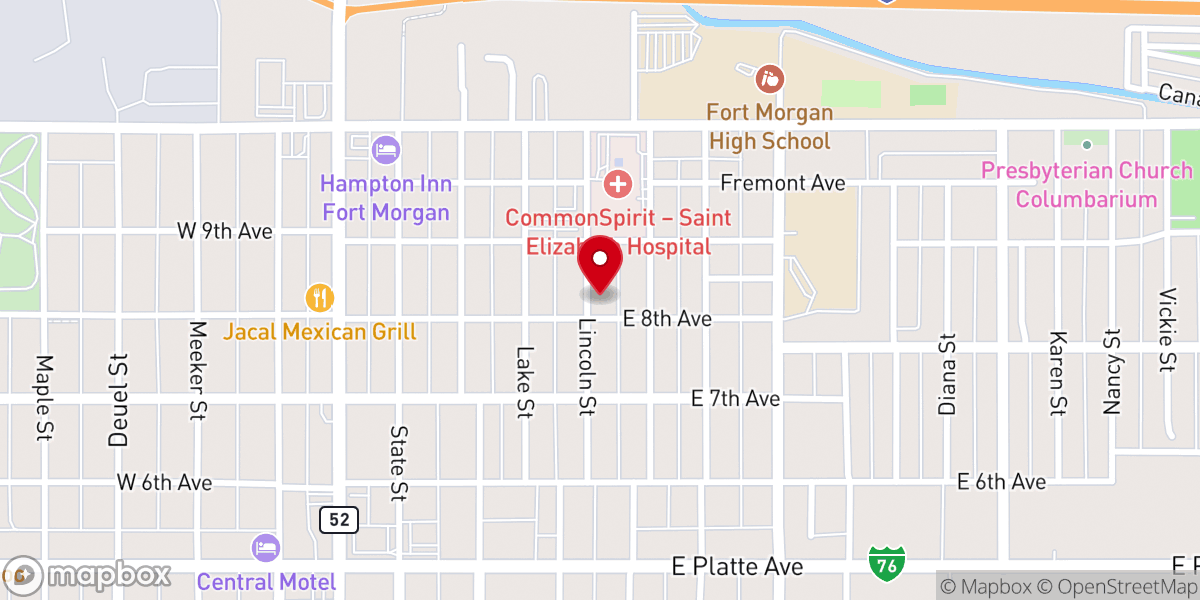 Map showing location of St Charles Episcopal Church