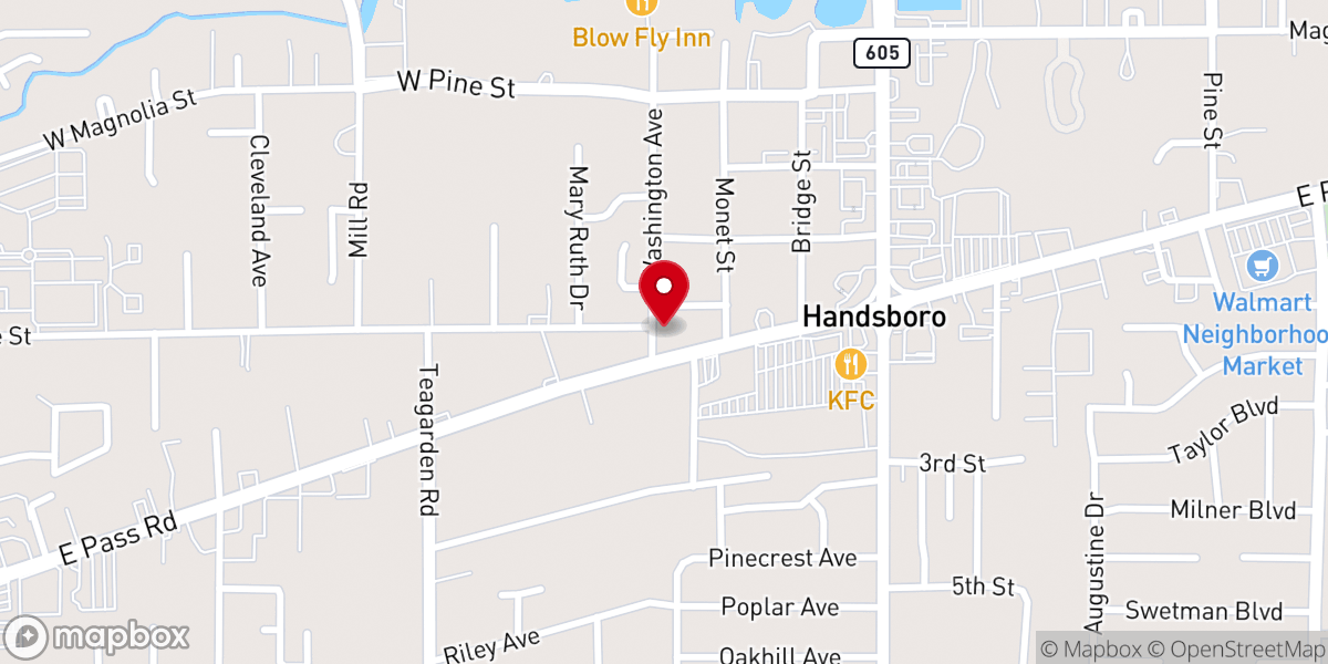 Map showing location of First Missionary Baptist Church