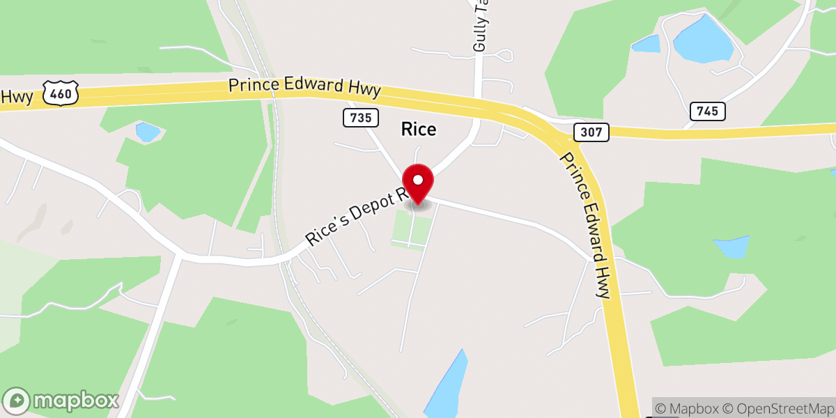 Map showing location of Pisgah Baptist Church
