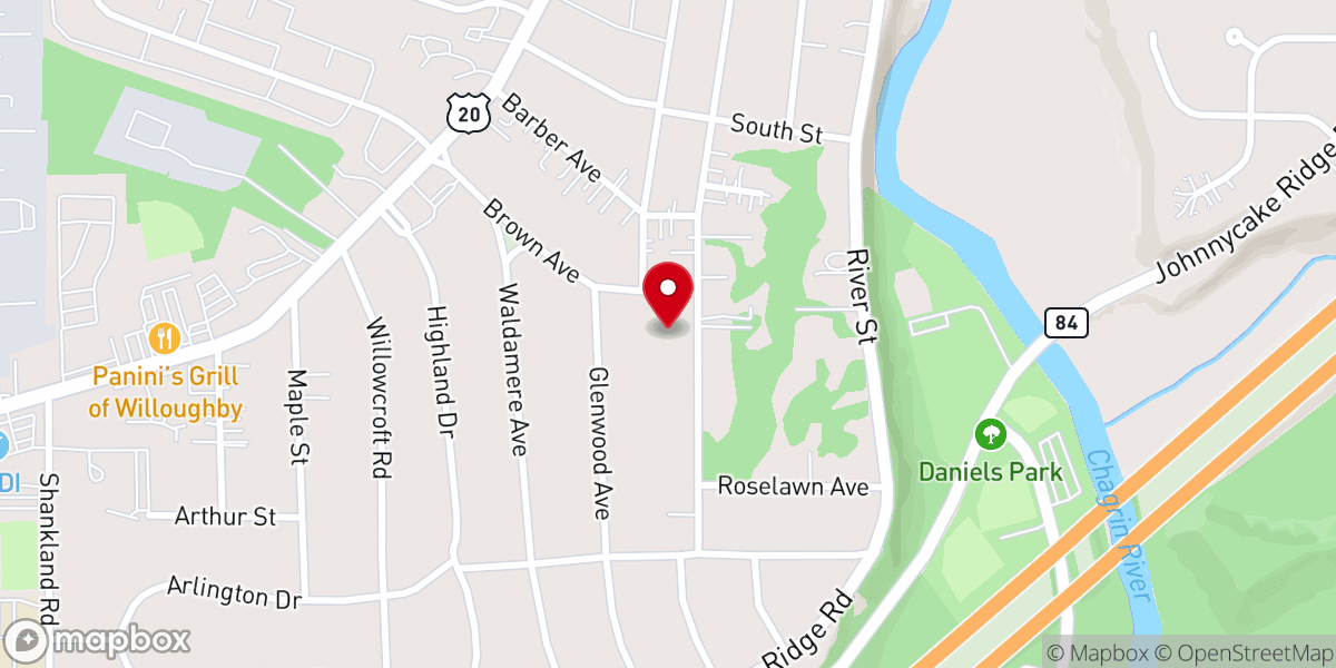 Map showing location of Shoreline Church