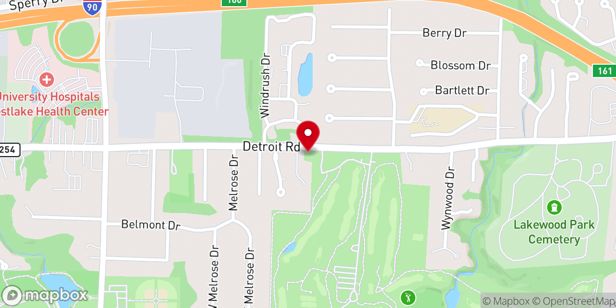 Map showing location of River Westlake Baptist Church