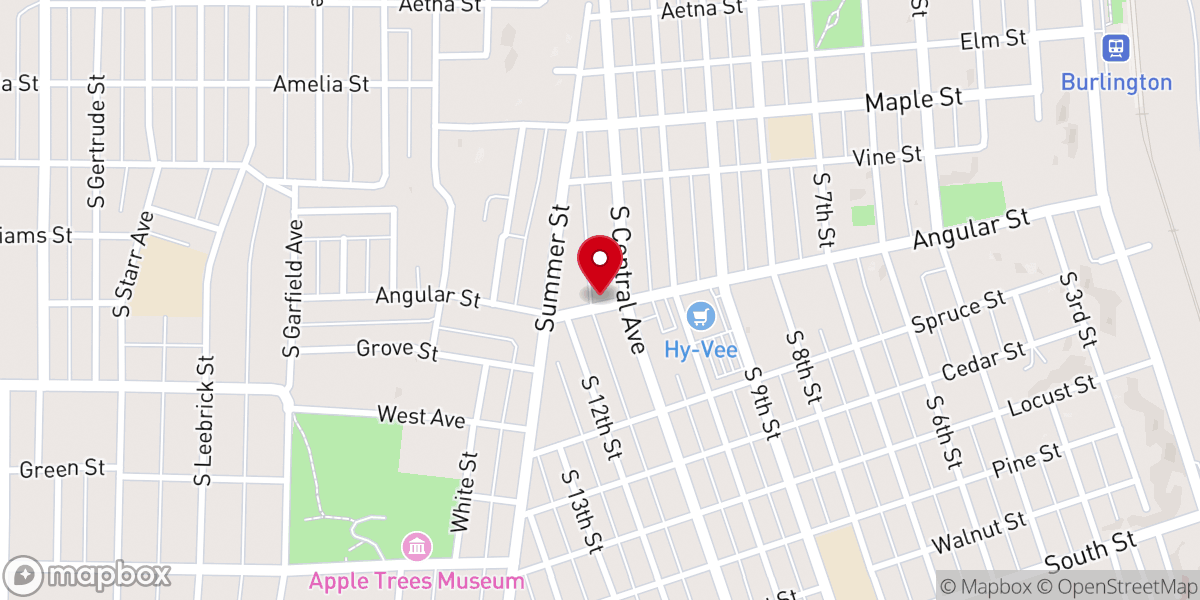 Map showing location of Grace United Methodist Church