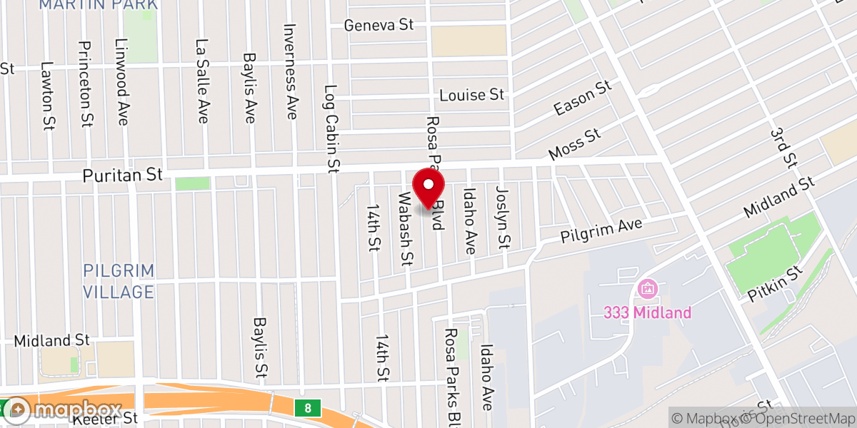 Map showing location of Greater Northwest Church of God in Christ