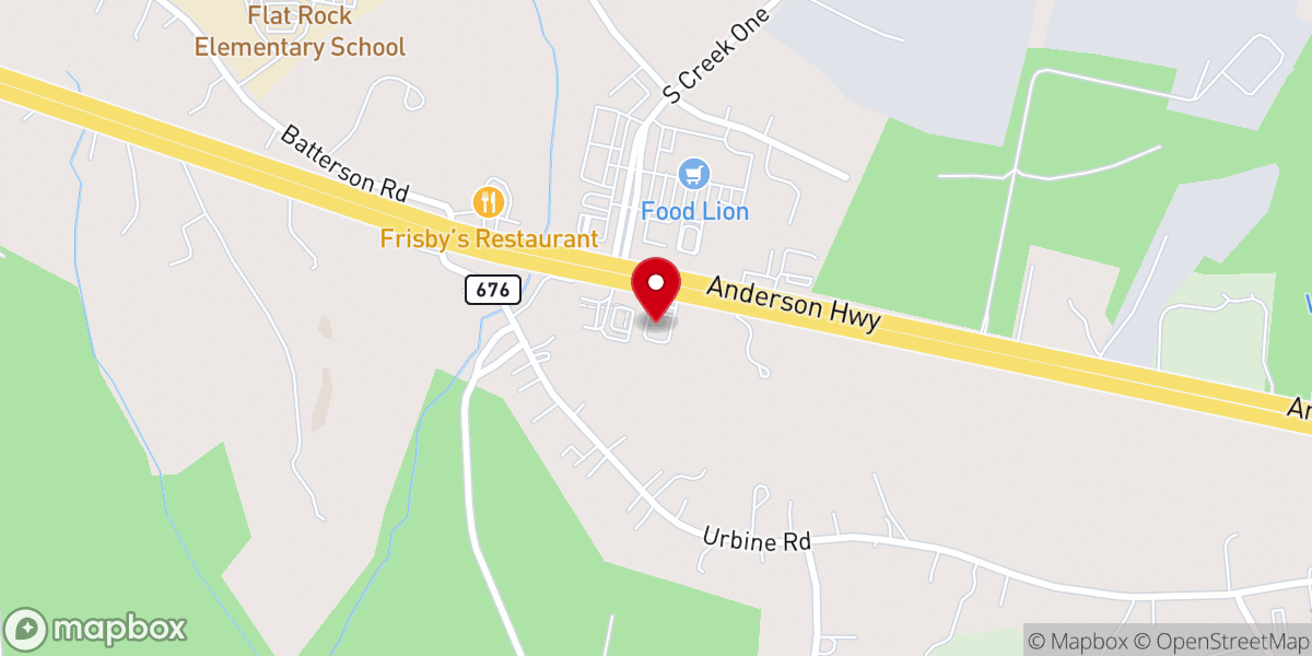 Map showing location of Gospel Light Baptist Church
