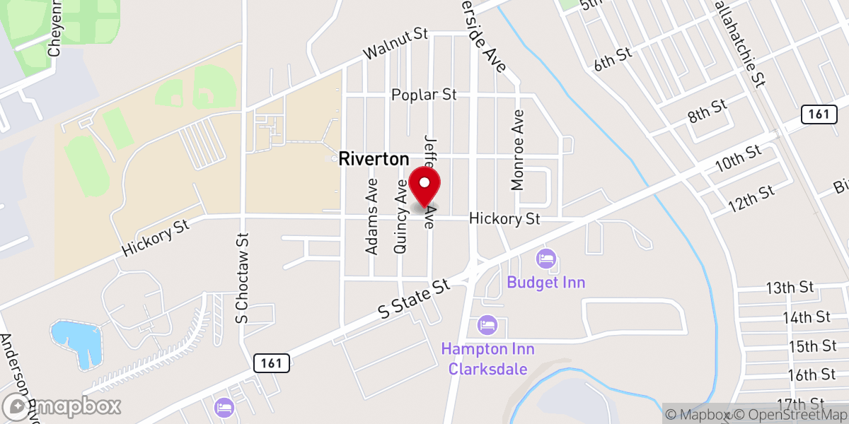 Map showing location of Silent Grove Baptist Church