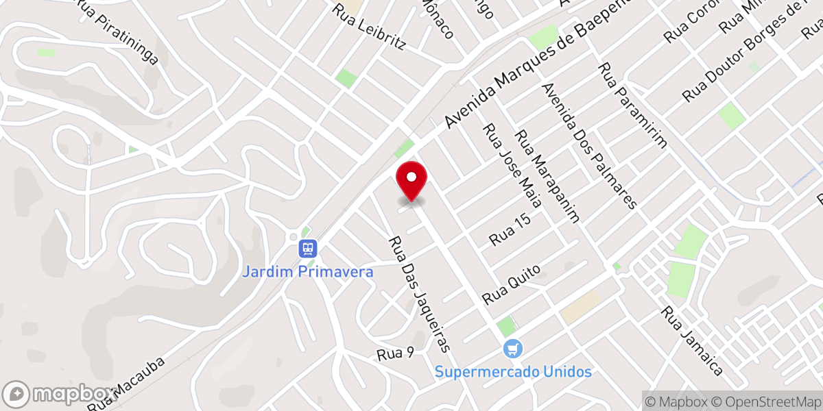 Map showing location of Primeira Igreja Batista em Jardim Primavera