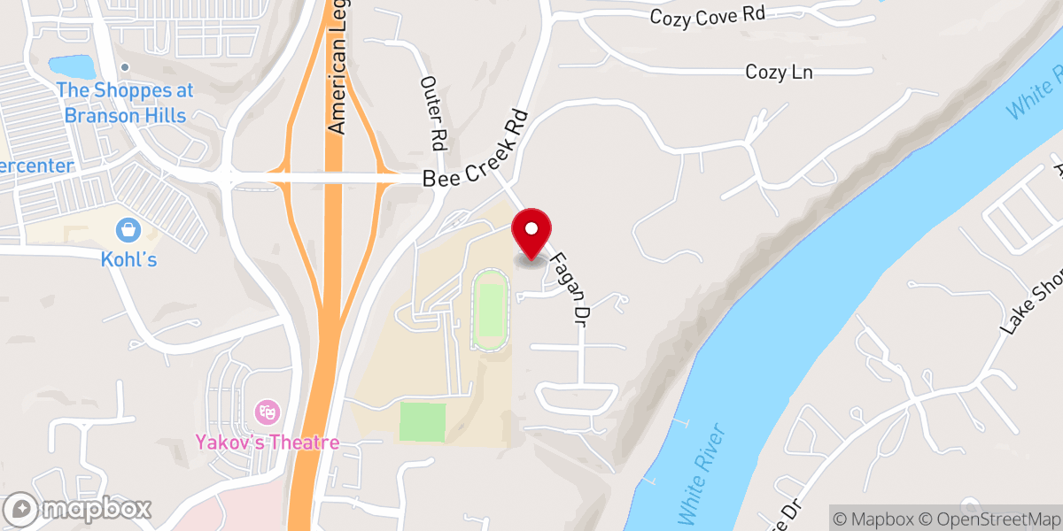 Map showing location of The Grove Christian Church
