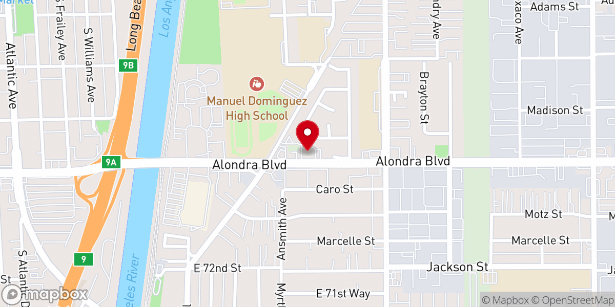 Map showing location of Chapel of Change Paramount Campus