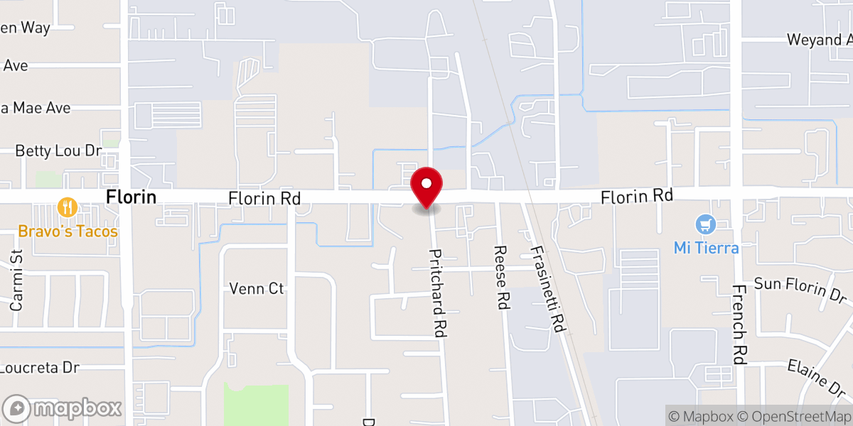 Map showing location of Buddhist Church of Florin