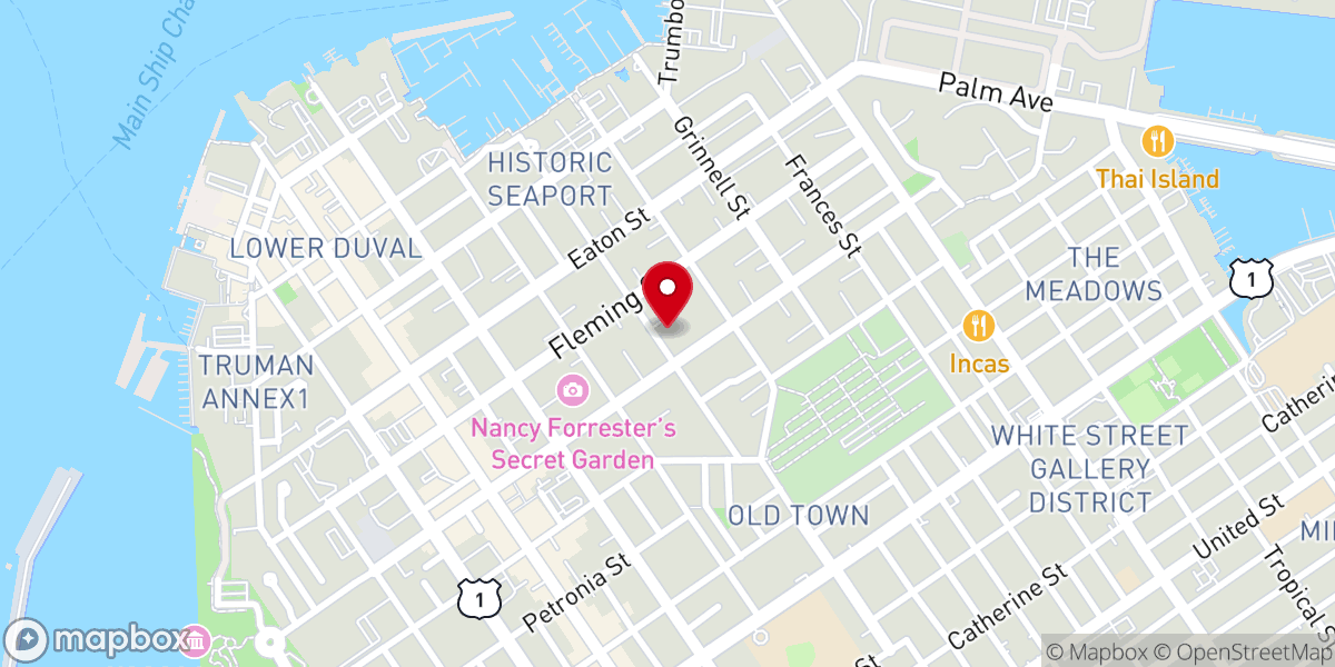Map showing location of First Congregational Church of Key West