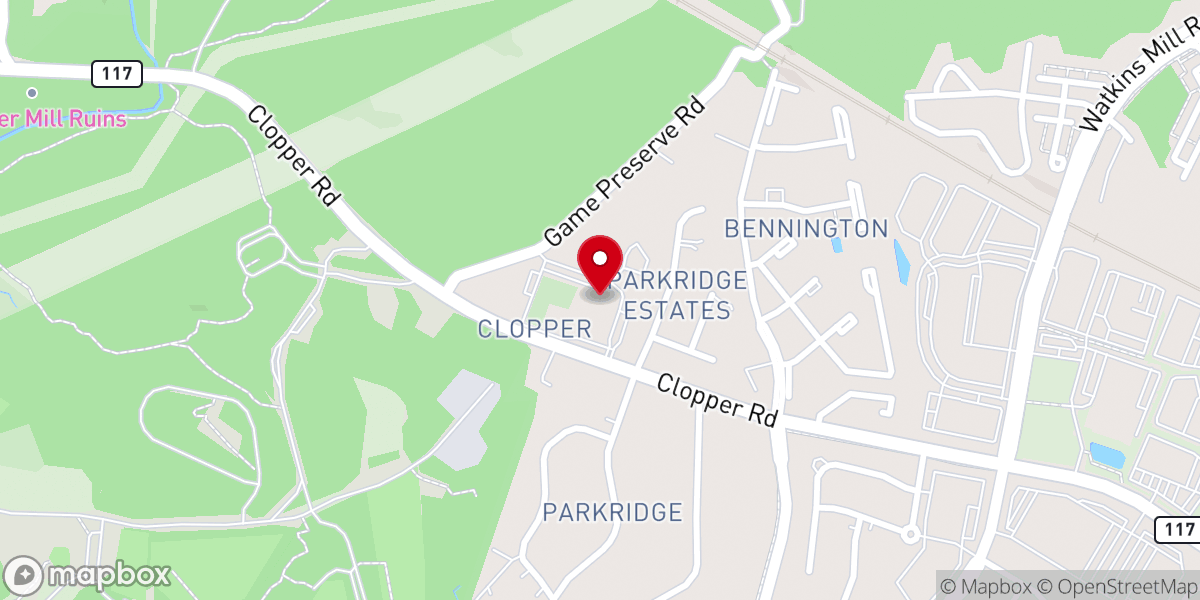 Map showing location of St. Rose of Lima Catholic Church