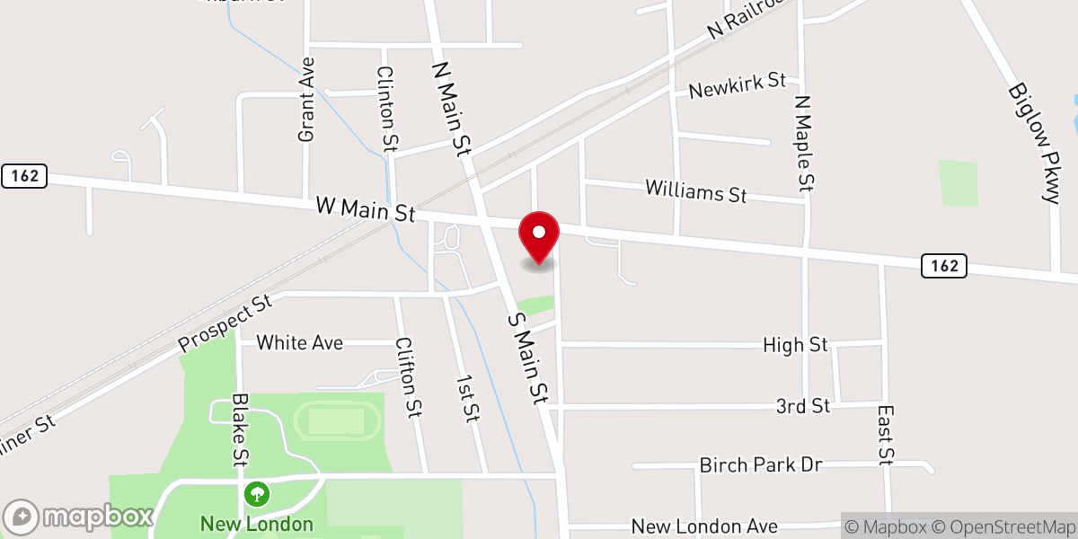 Map showing location of Our Lady of Lourdes Parish