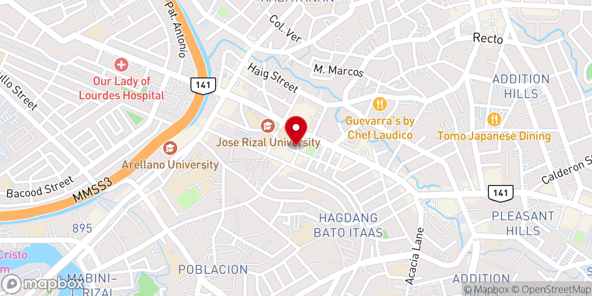 Map showing location of Mandaluyong Bible Christian Church, Inc.
