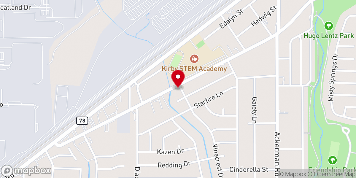Map showing location of Philadelphia Missionary Baptist Church