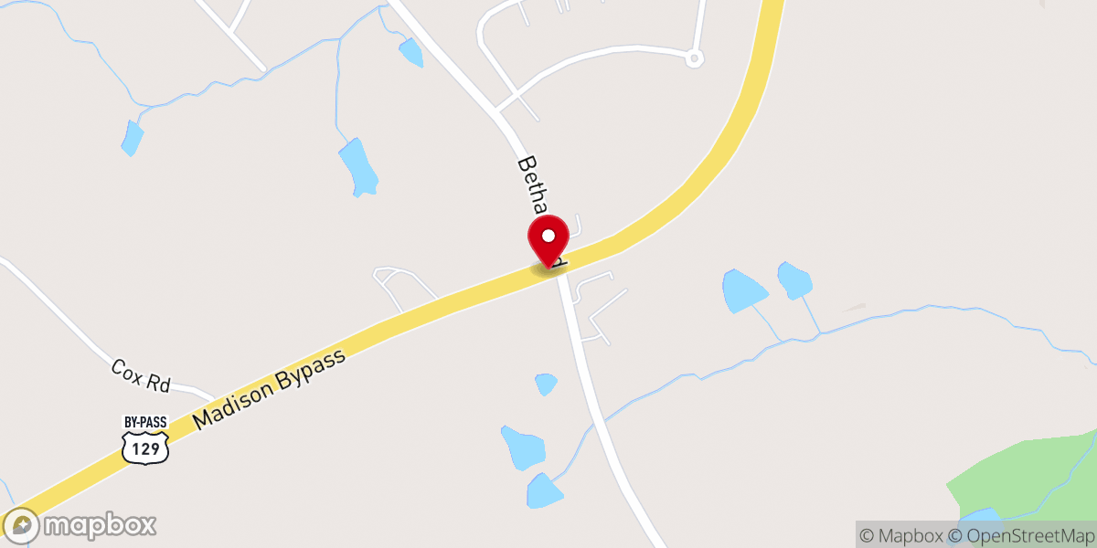 Map showing location of Center Pointe Church
